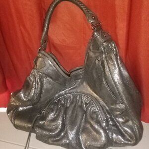 Botkier Large Metallic Hobo with Tassel